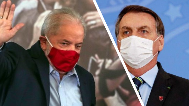 Lula e Bolsonaro (mascaras)