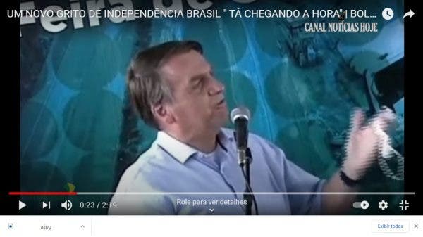 Vídeo: Bolsonaro ameaça Brasil com novo ‘grito de independência’
