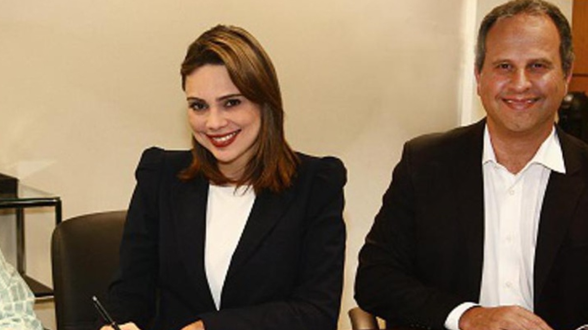 Rachel Sheherazade e o CEO do SBT, José Roberto Maciel