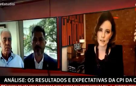 Ao vivo, Natuza Nery rebateu senador da tropa de choque de Bolsonaro