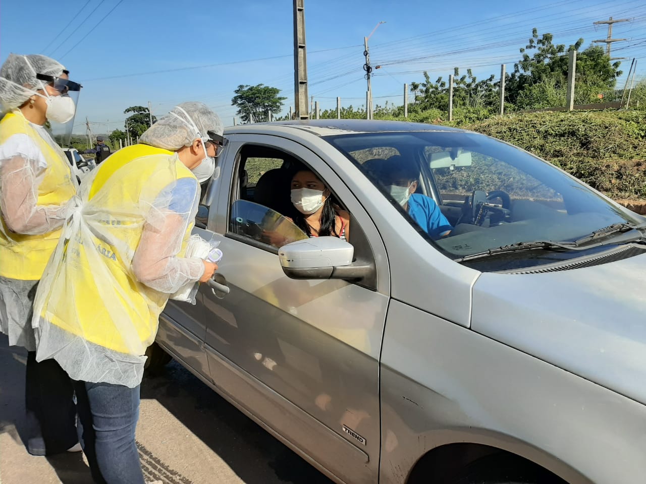 Barreira sanitária da FMS faz testes de Covid em pessoas vindas do Maranhão