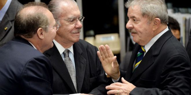 Lula com Sarney e Renan Calheiros