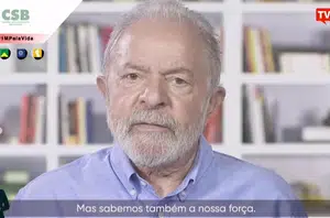 Lula no evento virtual do 1º de maio(YouTube)