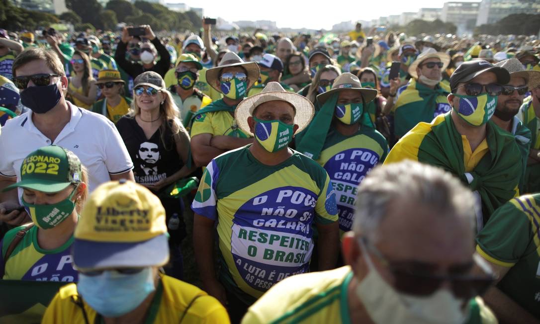 Manifestação organizada por ruralistas para apoiar o governo e criticar o Supremo Tribunal Federal (STF) e a CPI da Covid