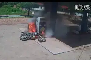 Moto pega fogo(G1)