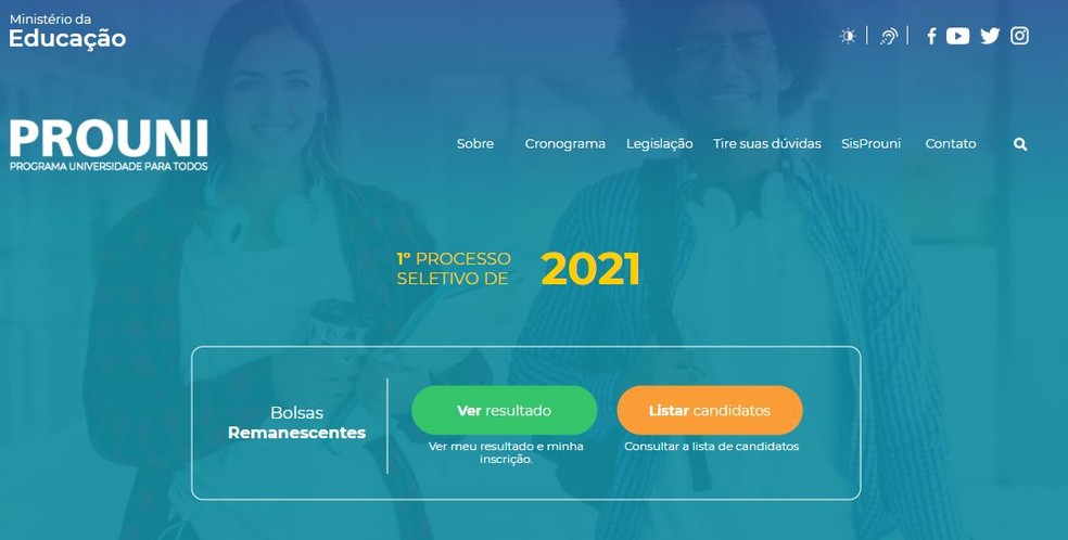 Prouni divulga aprovados em vagas remanescentes do 1º semestre de 2021