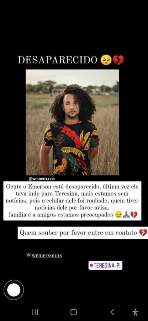 Amigos pedem ajuda nas redes sociais