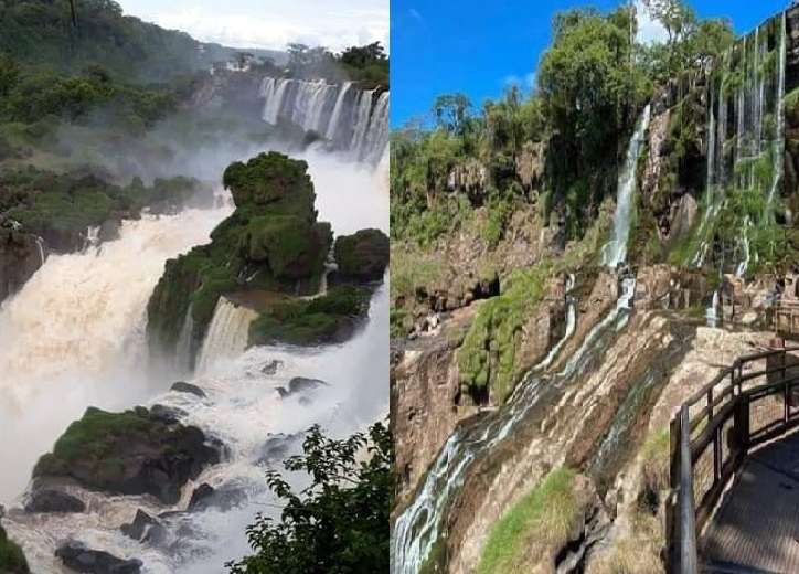 Com cataratas irreconhecíveis, rio Iguaçu está 'doente'