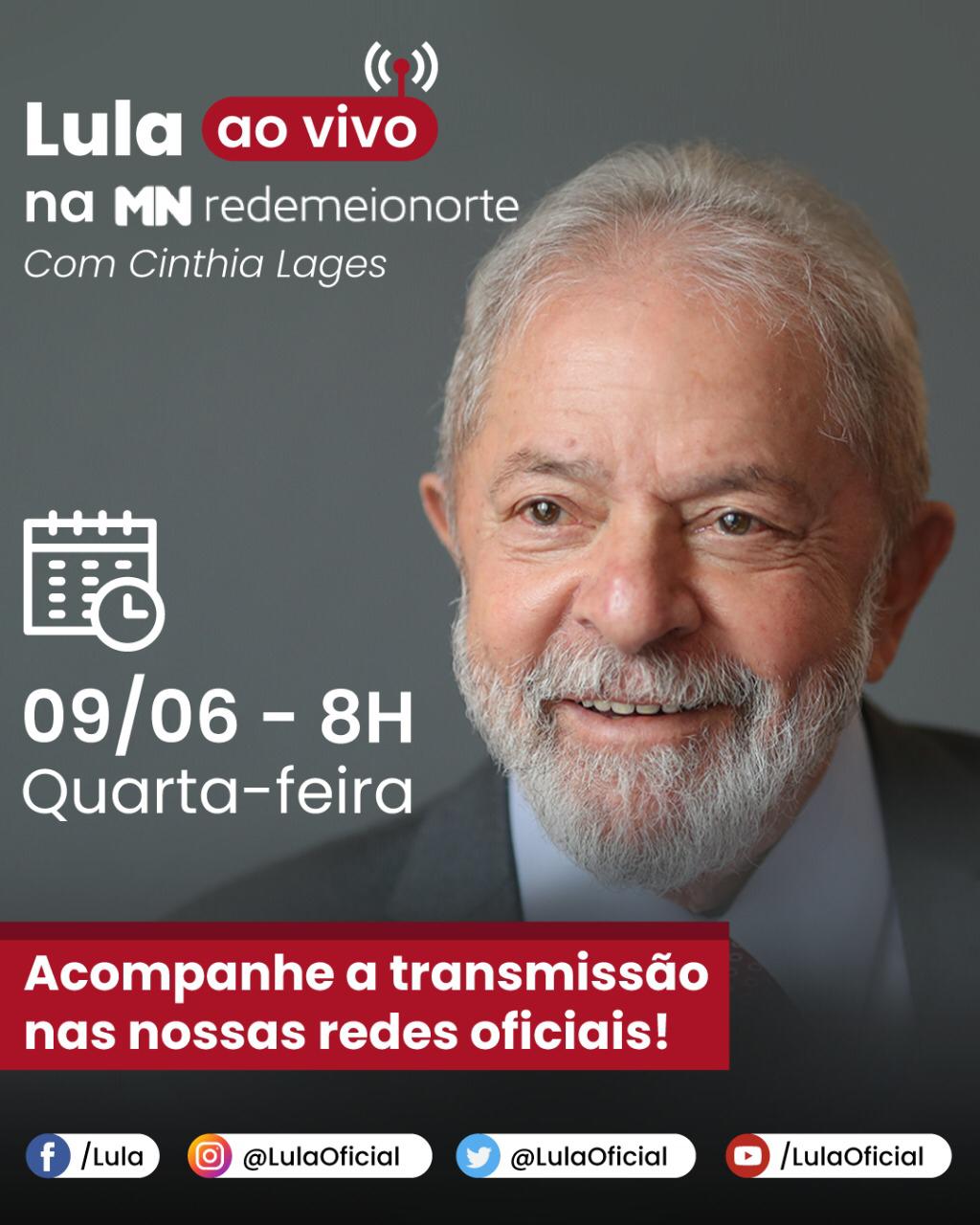 Ao vivo: entrevista com o ex-presidente Lula