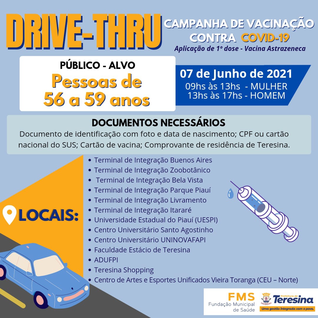 Vacinação contra a Covid-19 em Teresina