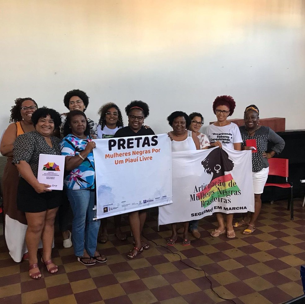 Representantes do Instituto da Mulher Negra do Piauí em fevereiro de 2020