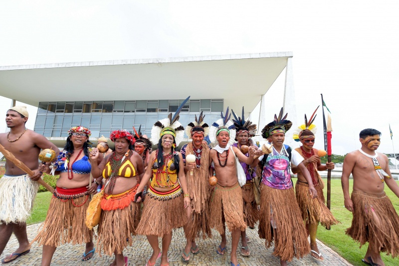 Indígenas ocupam Palácio do Planalto, em Brasília