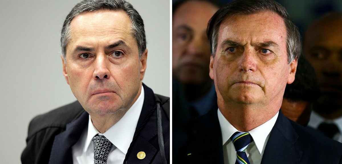 Ministro Luís Roberto Barroso e Bolsonaro