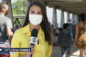 Repórter Lívia Torres está sendo ameaçada(Tv Globo)