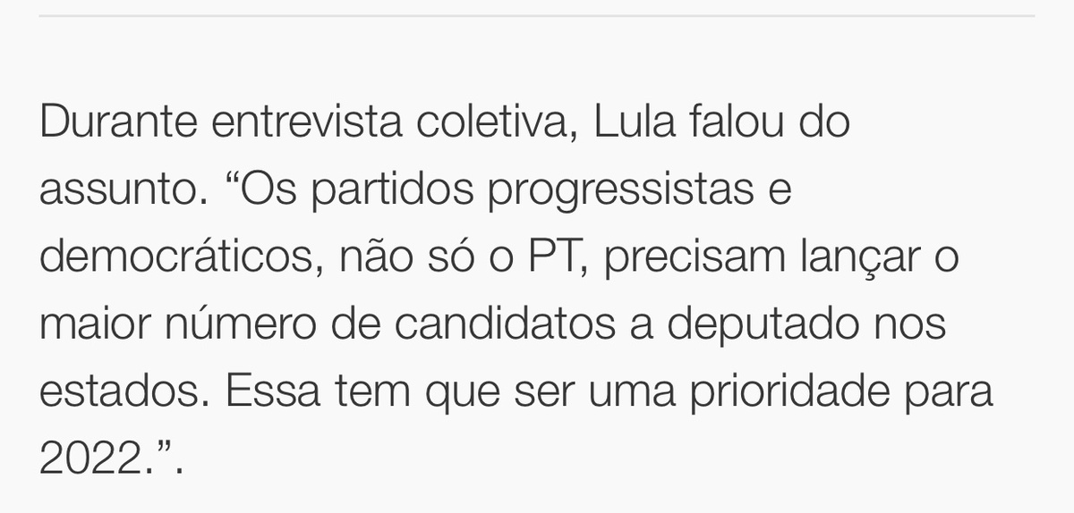 Sobre a coletiva com Lula