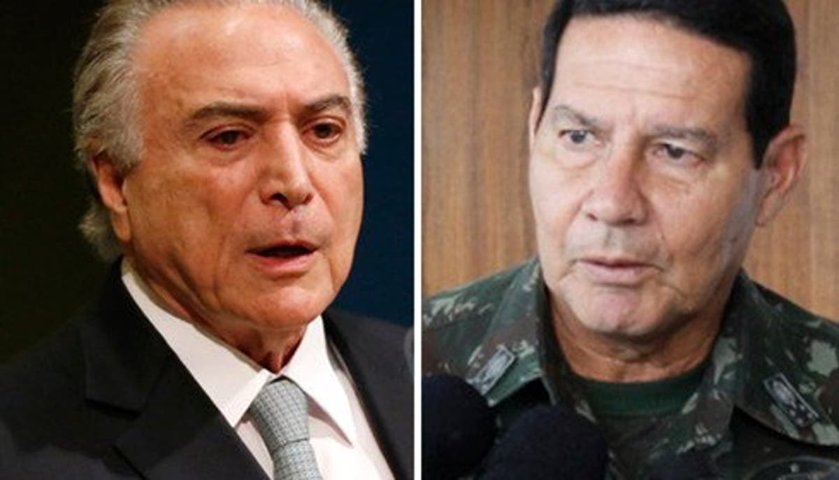 O golpista Temer aconselha Bolsonaro a não brigar com o vice Mourão