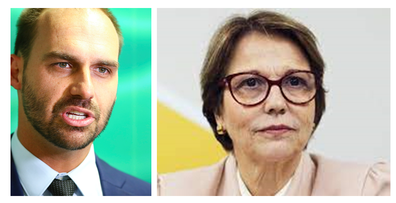 Ministra e filho de Bolsonaro estão com covid