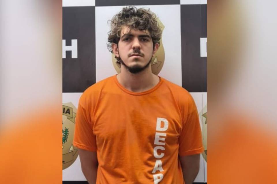 Jeferson Cavalcante Rodrigues, de 22 anos, preso por participação no assassinato de Ariane Bárbara Laureano, em Goiânia