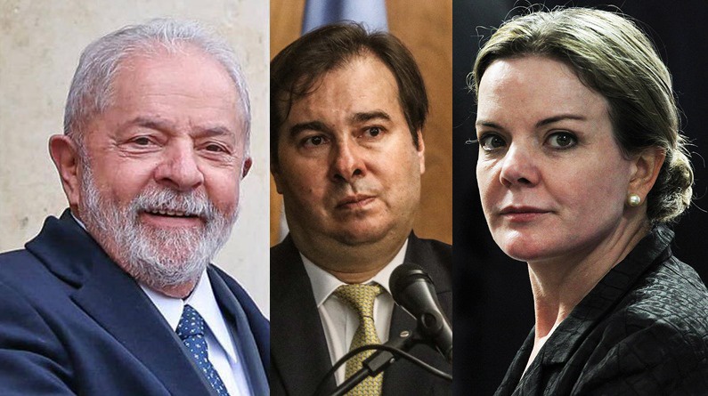 Lula, Maia e Gleisi