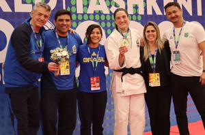 Campeonato mundial disputado em Tashkent, no Uzbequistão(Reproduzir/ Lara Monsores/CBJ)
