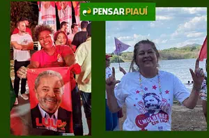 Nayara Costa e Zenaide Lustosa, membros da coordenação da campanha de Lula no Piauí(Reprodução)