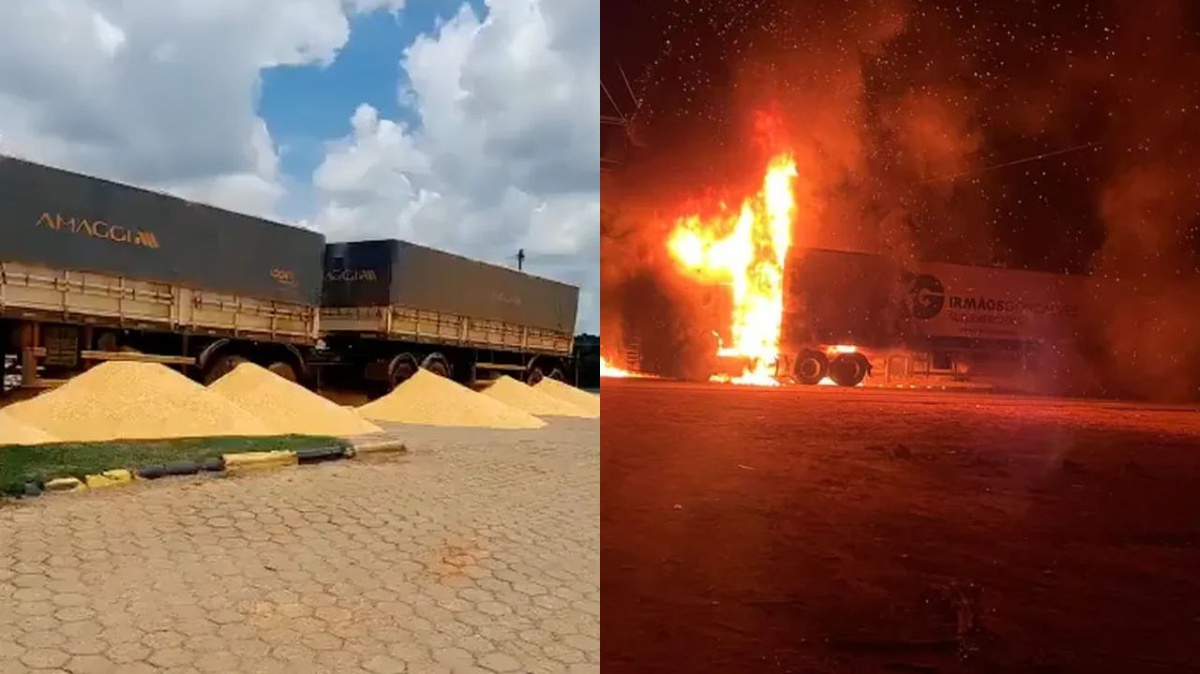 Atos ocorridos em Rondônia, onde carreatas foram incendiadas