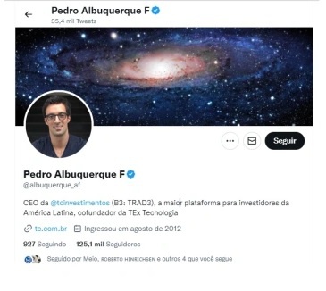 Rede social de Pedro Albuquerque