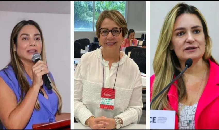 Ana Paula Lobato (esquerda), Jussara Lima (centro) e Augusta Brito (direita)