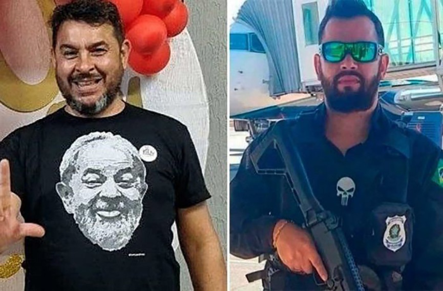 Marcelo Arruda (esq.) foi assassinado pelo bolsonarista Jorge Guaranhos