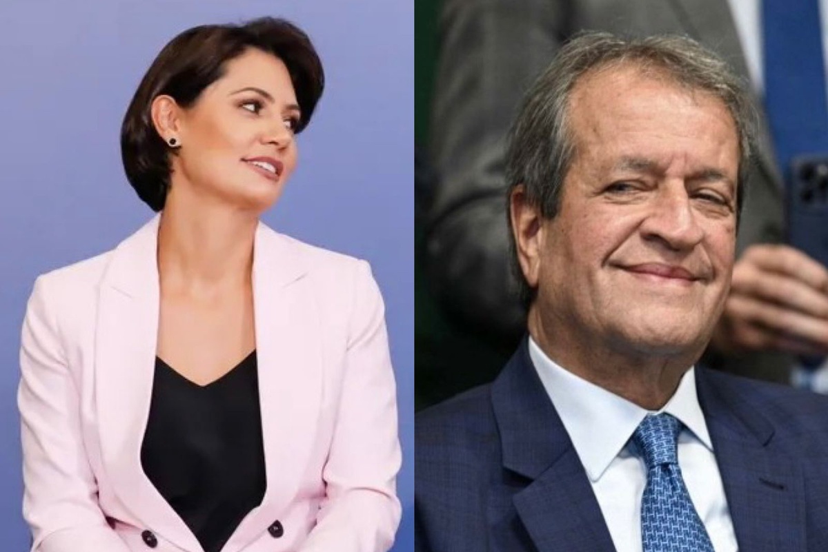 Michelle Bolsonaro e Valdemar Costa Neto