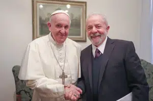Papa Francisco e Lula(Reprodução/Ricardo Stuckert)