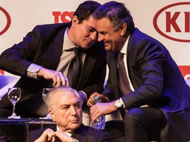 Aécio Neves e Sérgio Moro