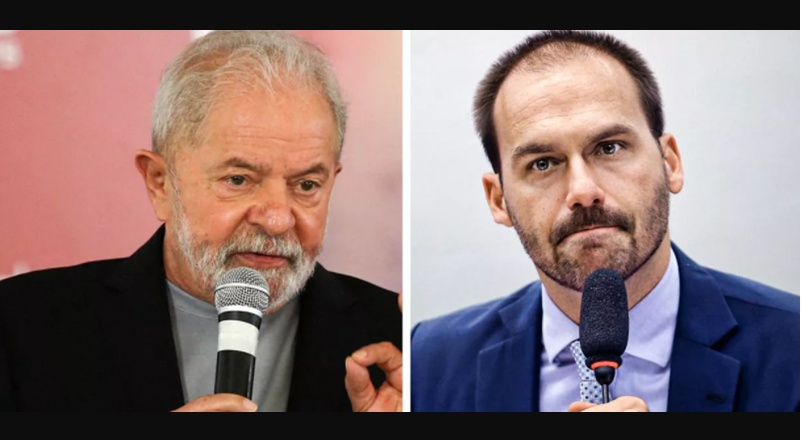 Lula e Eduardo Bolsonaro