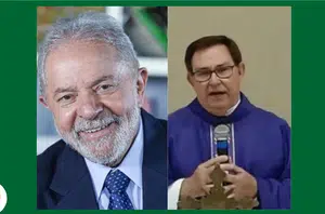 Lula e o padre Edison Geraldo Bovo(Montagem pensarpiauí)