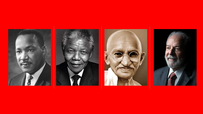 Luther King, Mandela, Gandhi e Lula: grandes líderes