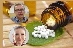A homeopatia, Paulo Angelo Lorandi e  Natalia Pasternak(Montagem pensarpiauí)