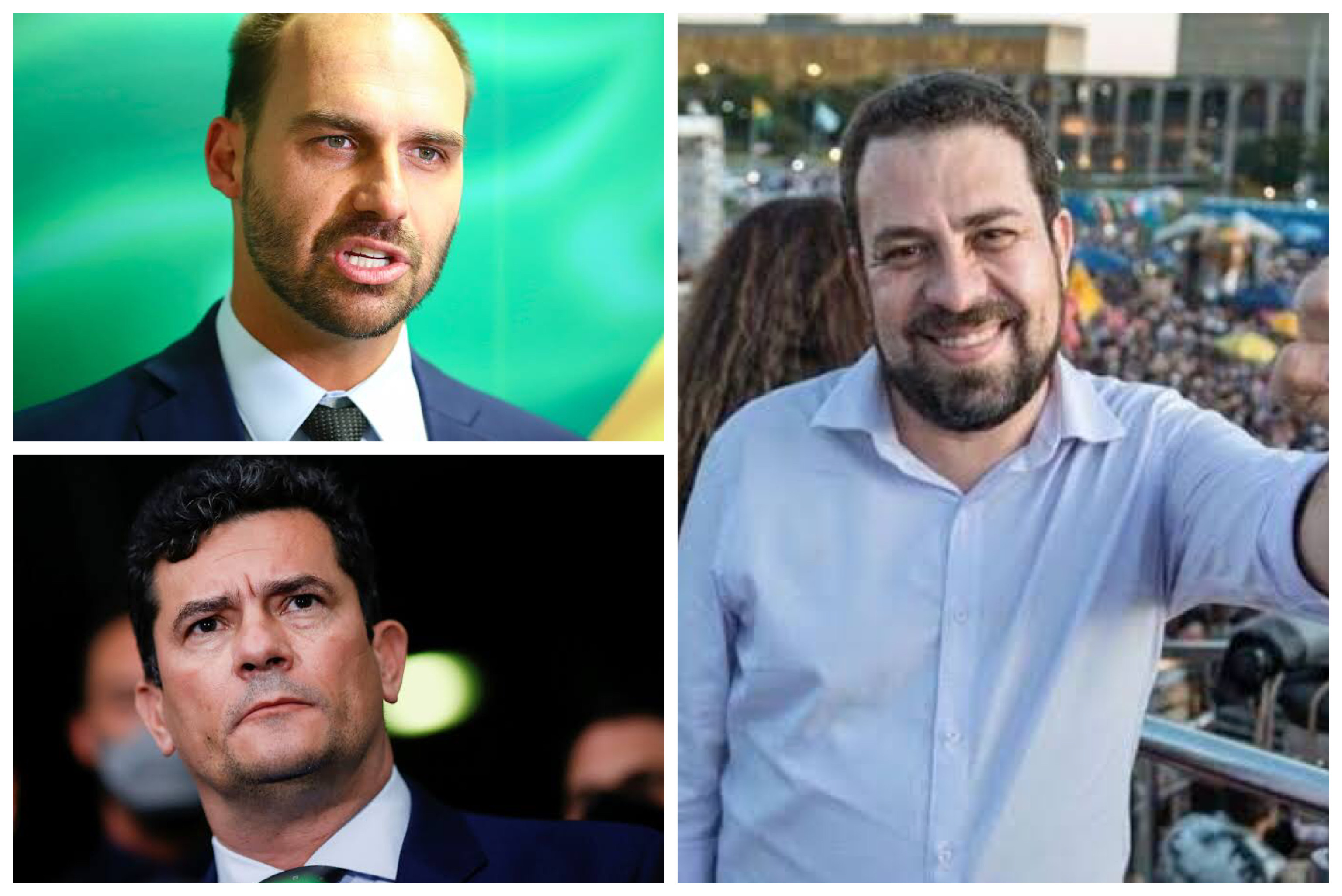 Disputa entre Boulos, Moro e Eduardo Bolsonaro para a Câmara dos Deputados deverá polarizar a eleição