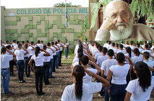 Paulo Freire e escola militar(Montagem pensarpiauí)