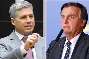 Paulo Teixeira e Jair Bolsonaro(Divulgação)