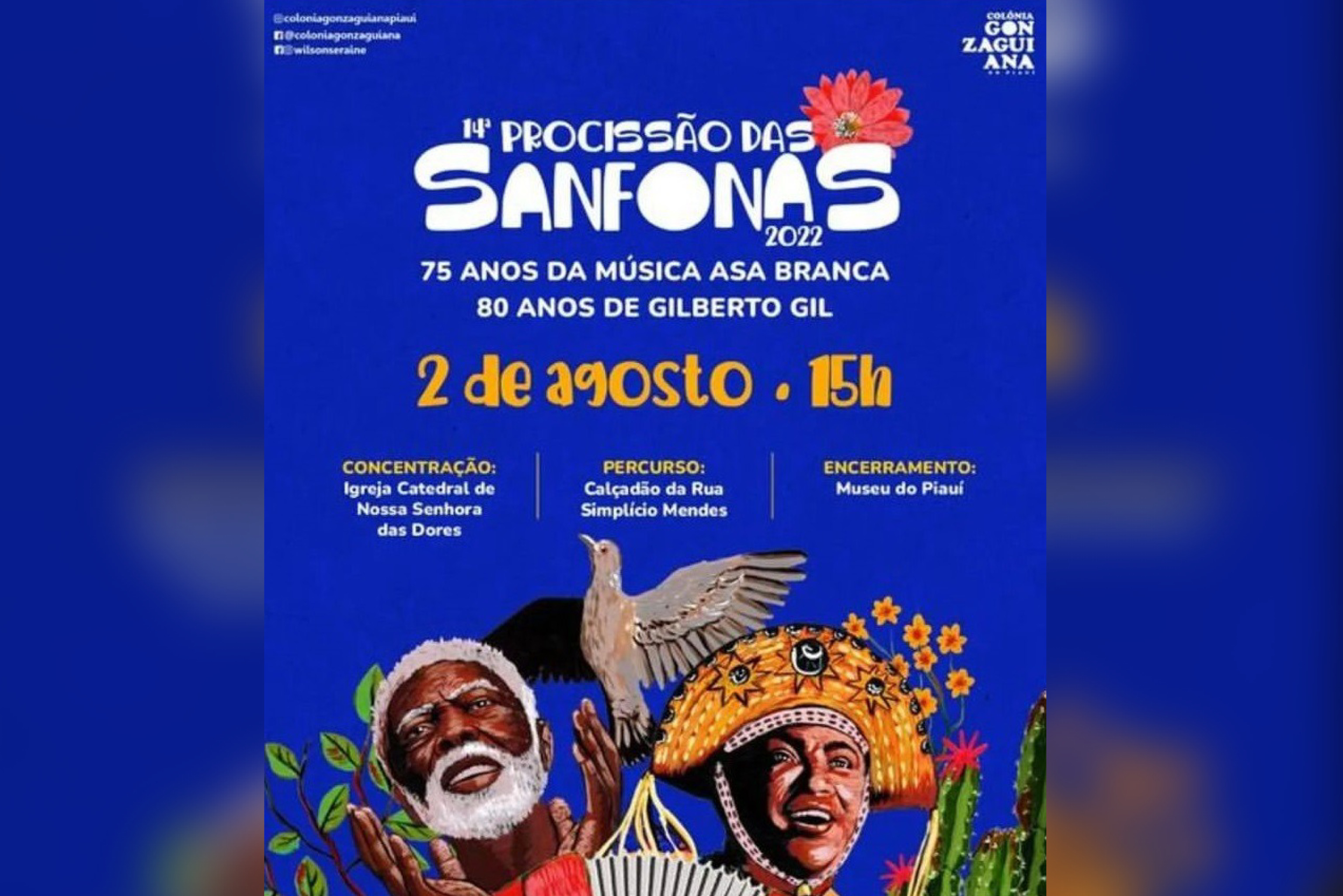 14ª Procissão das Sanfonas de Teresina homenageia Gilberto Gil e música Asa Branca