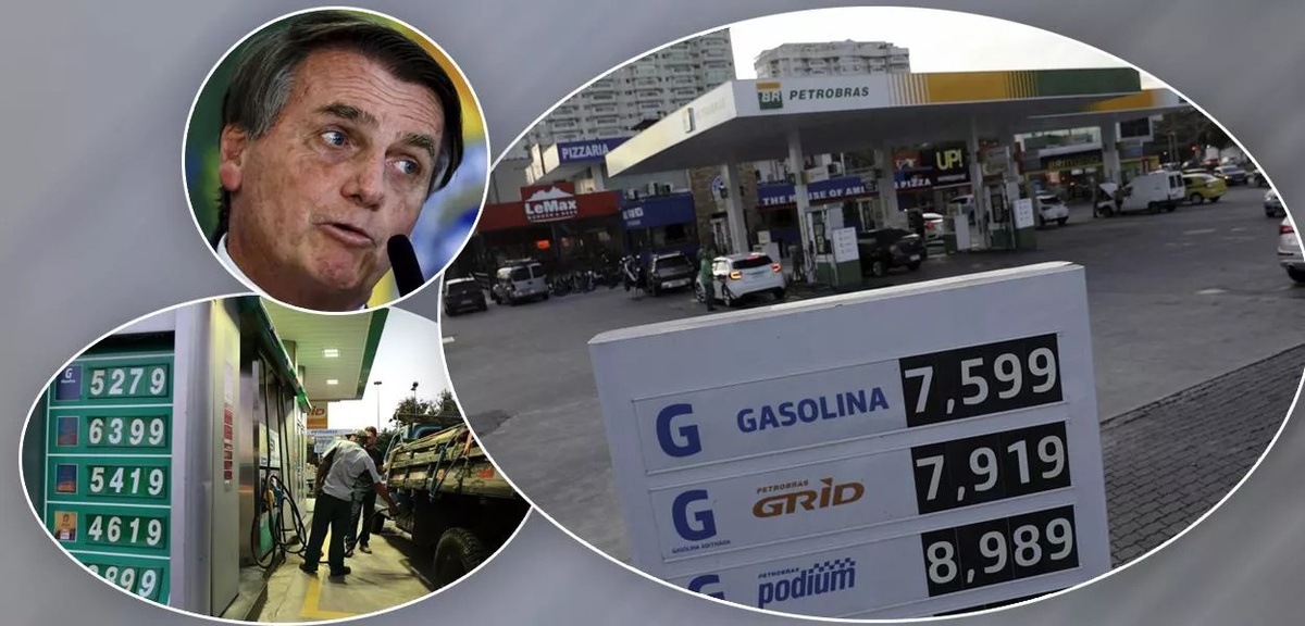 Bolsonaro e posto de gasolina