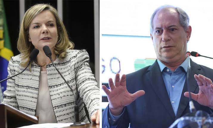 Gleisi Hoffmann e Ciro Gomes