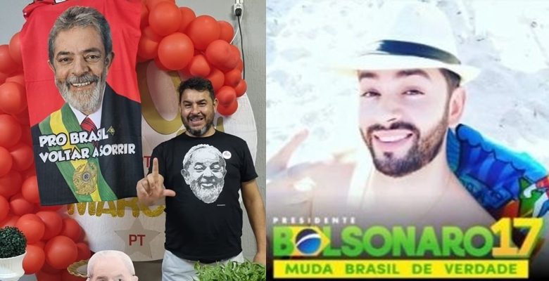 O líder do PT, Marcelo Arruda, e seu assassino, Jorge José Guaranho