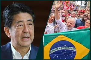 Shinzo Abe e Lula(Reprodução)