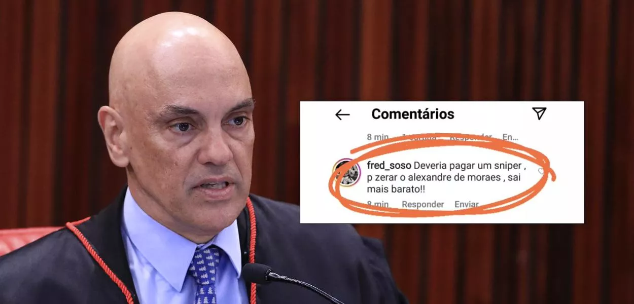 Bolsonarista ameaça matar Alexandre de Moraes