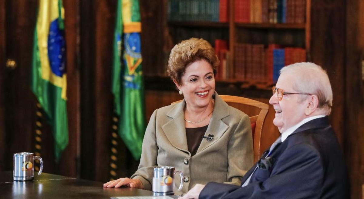 Dilma Rousseff durante entrevista ao apresentador Jô Soares