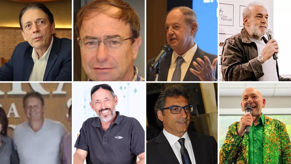 Empresários Afrânio Barreira Filho, Ivan Wrobel, José Isaac Peres, José Koury, Luiz André Tissot, Marco Aurélio Raymundo, Meyer Joseph Nigri, e Luciano Hang