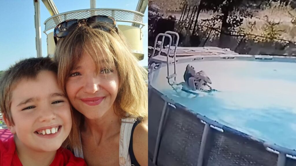 Vídeo: Menino de 10 anos salva a mãe durante convulsão em piscina