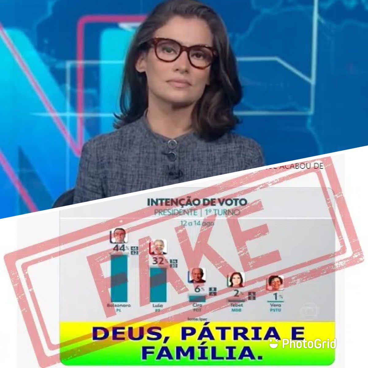 Renata Vasconcellos foi vítima de Deepfake de bolsonaristas