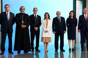 Bolsonaro, Kelmon, D'Avila, Soraya, Lula, Simone e Ciro(João Miguel Júnior/Globo)